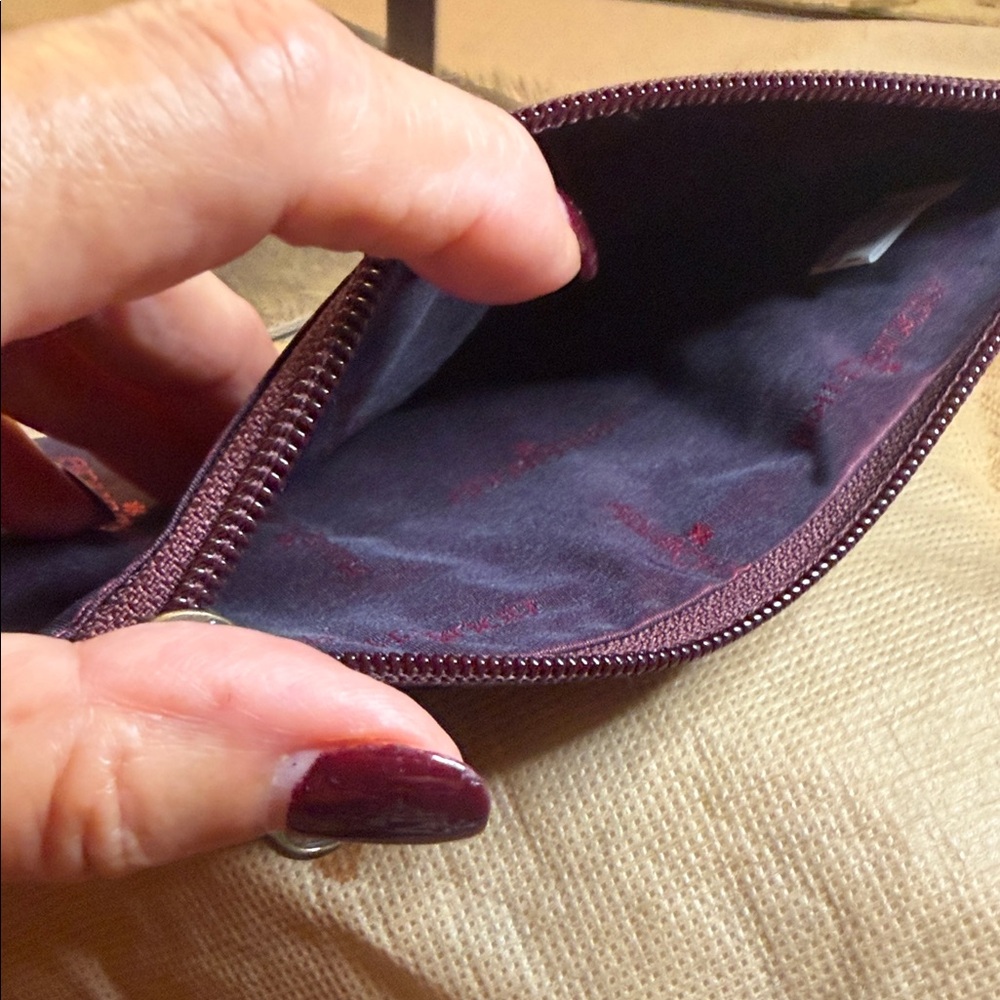 FINAL PRICE $125. Anuschka Hand-Painted Floral Leather Shoulder Bag - Multicolor - Picture 14 of 16